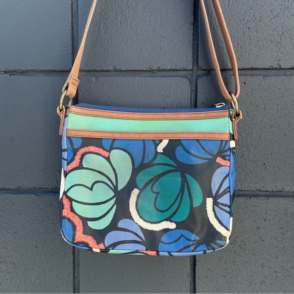 Fossil Eliza Multicolor Coated Canvas Crossbody Bag - Picture 2 of 8